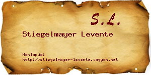 Stiegelmayer Levente névjegykártya